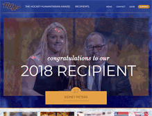 Tablet Screenshot of hockeyhumanitarian.org